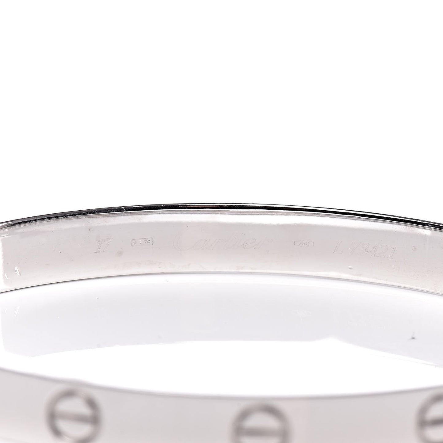 18K White Gold LOVE Bracelet 17