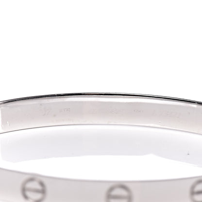 Cartier 18K White Gold LOVE Bracelet 17 4 of 6