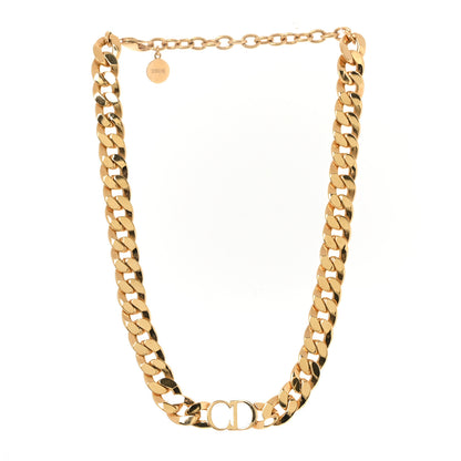 Christian Dior Metal CD Choker Necklace Gold 3 of 5