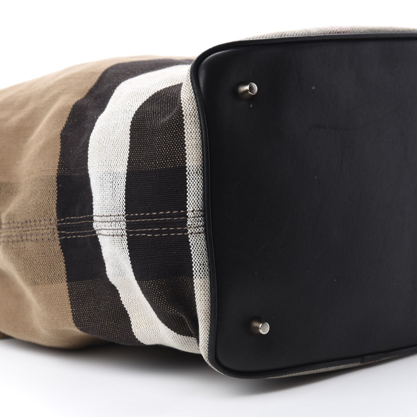 Canvas Mega Check Medium Ashby Hobo Black