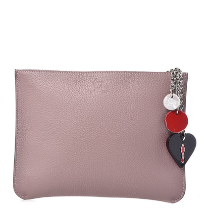 Christian Louboutin Calfskin Empire Loubicute Charms Clutch Antic Black 1 of 9