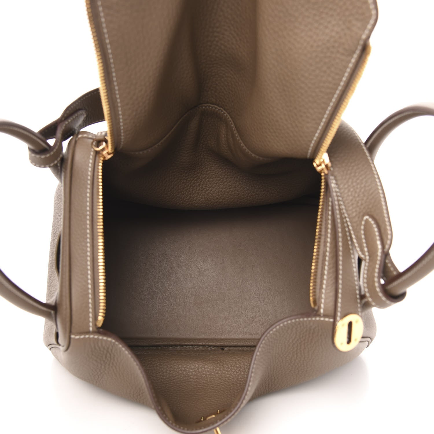Hermes Taurillon Clemence Lindy 30 Etoupe 5 of 9