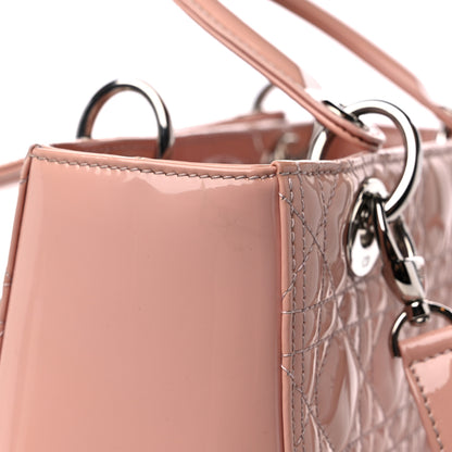 Christian Dior Patent Cannage Medium Lady Dior Rose Clair 12 of 14
