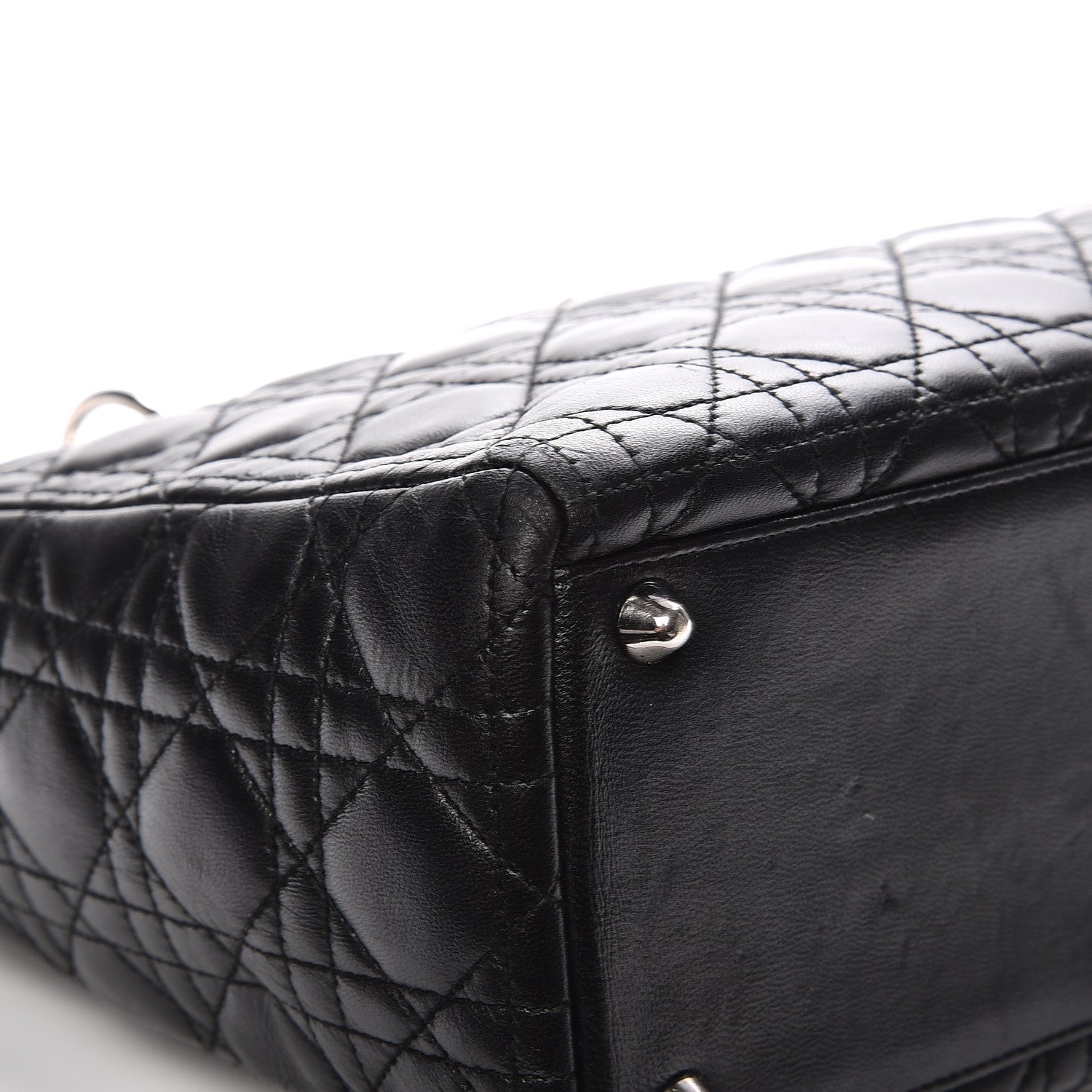 Christian Dior Lambskin Cannage Large Lady Dior Black 15 of 18