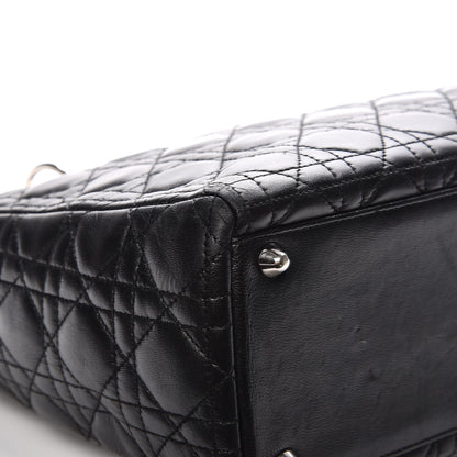 Christian Dior Lambskin Cannage Large Lady Dior Black 15 of 18