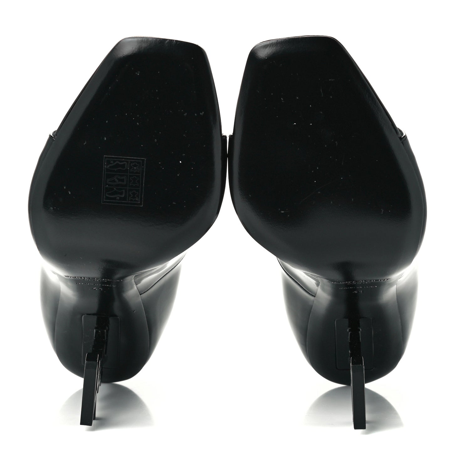 Patent Calfskin Opyum 110 Sandals 41 Black