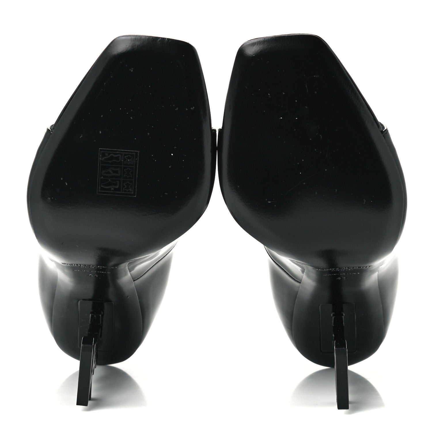 Saint Laurent Patent Calfskin Opyum 110 Sandals 41 Black 7 of 11