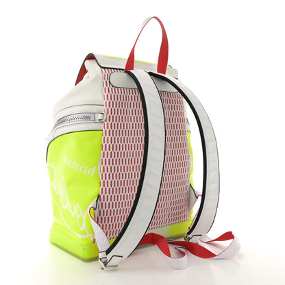 Christian Louboutin Calfskin Explorafunk Backpack Bianco Fluo Yellow 3 of 12
