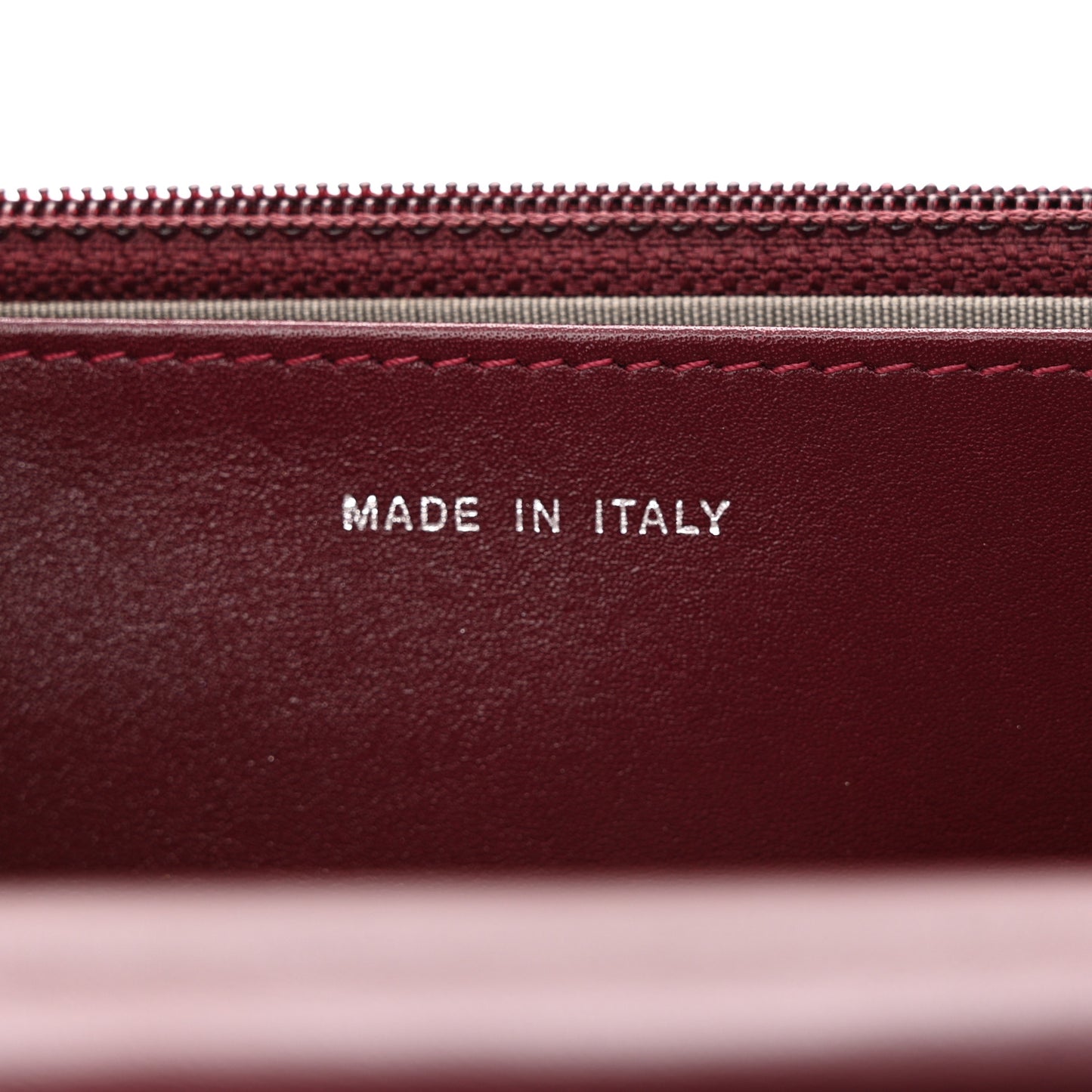 Patent Quilted Brilliant Wallet On Chain WOC Dark Burgundy