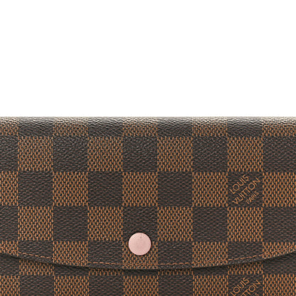 Louis Vuitton Damier Ebene Emilie Wallet Rose Ballerine 7 of 7