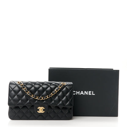 Chanel Lambskin Quilted Medium Double Flap Black 12 of 12