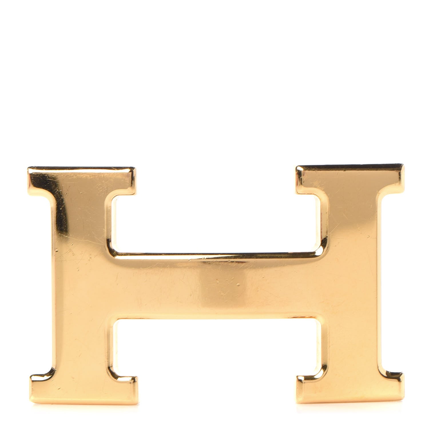 Hermes Polished 32mm H Belt Buckle Gold 1 of 3