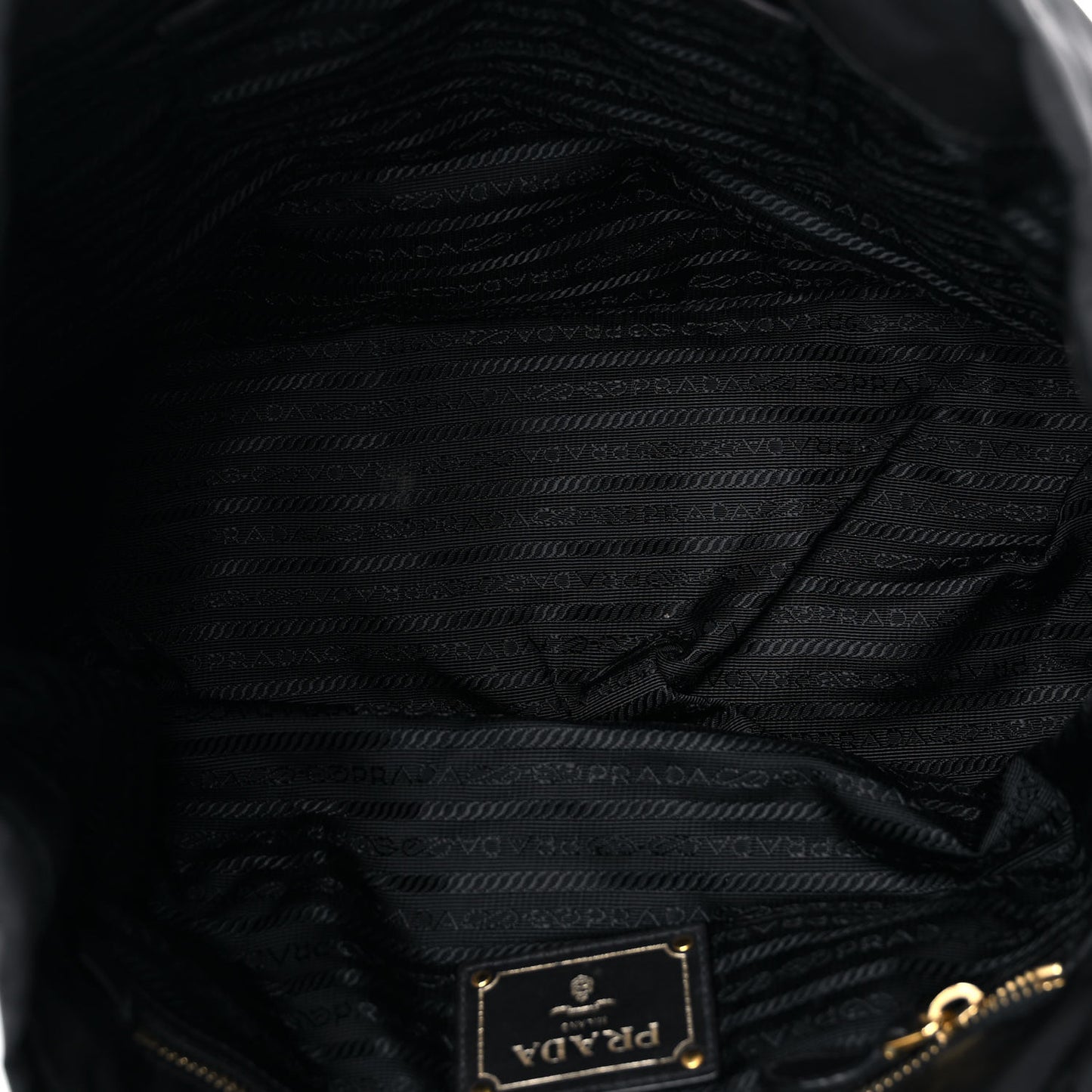 Tessuto Nylon Soft Calfskin Shopping Satchel Black