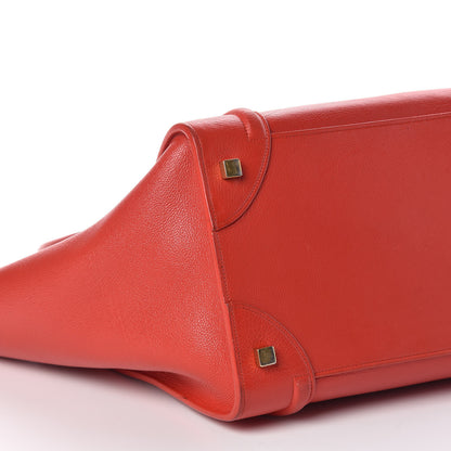 Celine Baby Calfskin Mini Luggage Coquelicot 7 of 8