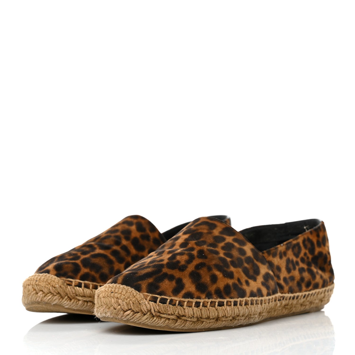 Saint Laurent Suede Leopard Print Espadrilles 39 3 of 12