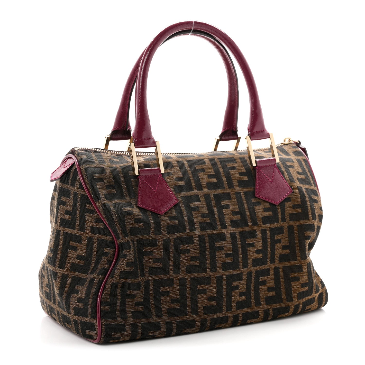 Fendi Zucca Medium Chef Boston Fuchsia 2 of 9