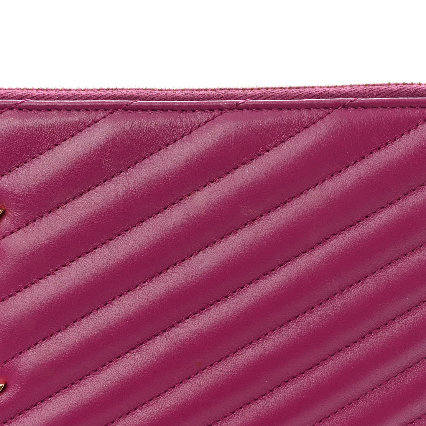 Calfskin Matelasse Chevron Monogram Document Holder Dark Grape