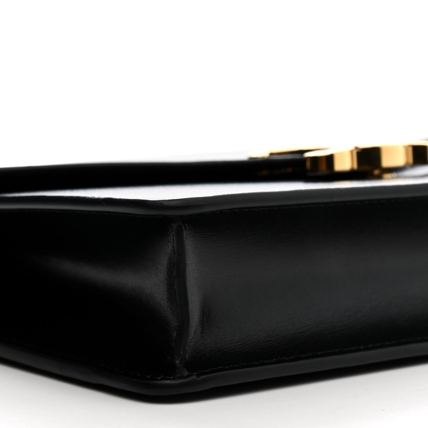 Celine Shiny Calfskin Triomphe Margo Wallet on Chain Black 9 of 11