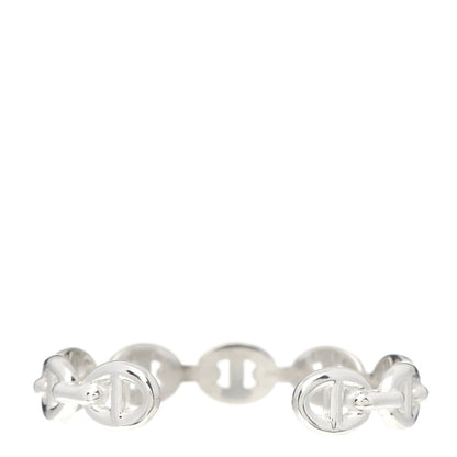 Hermes Sterling Silver MM Chaine d'Ancre Enchainee Cuff Bracelet SH 3 of 7