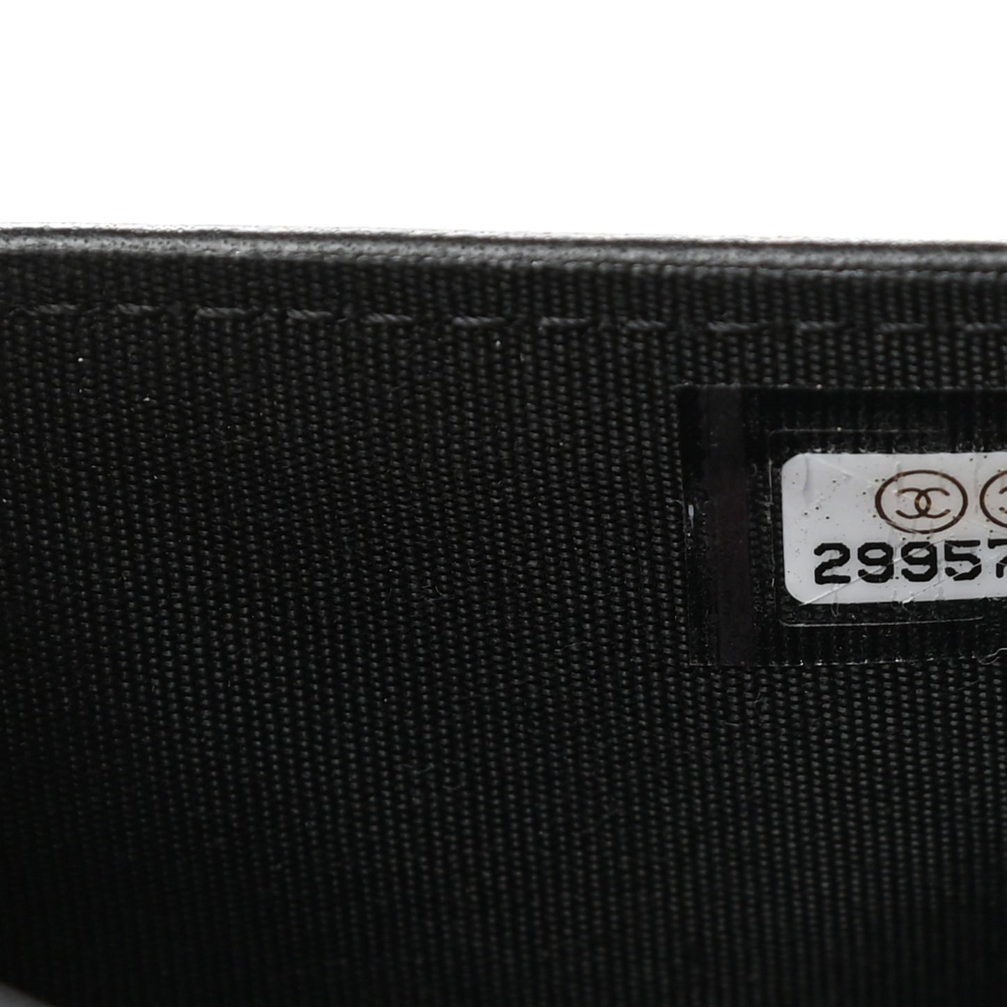 Patent Calfskin Quilted Flap Card Holder Black