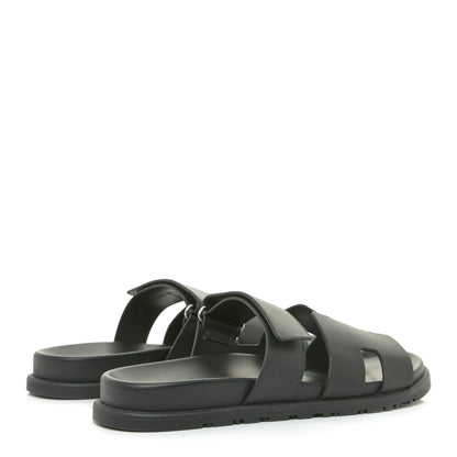 Hermes Calfskin Womens Chypre Sandals 42 Black 4 of 9