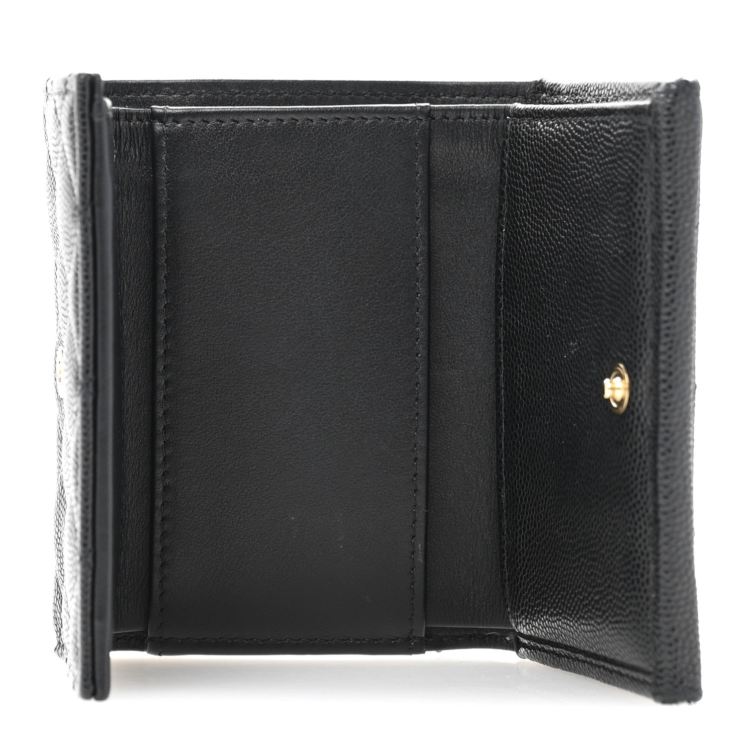 Chanel Caviar Quilted Small Textured CC Flap Wallet Black 5 of 9