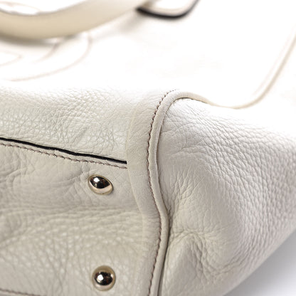 Gucci Pebbled Calfskin Large Soho Top Handle Bag Off White 19 of 20