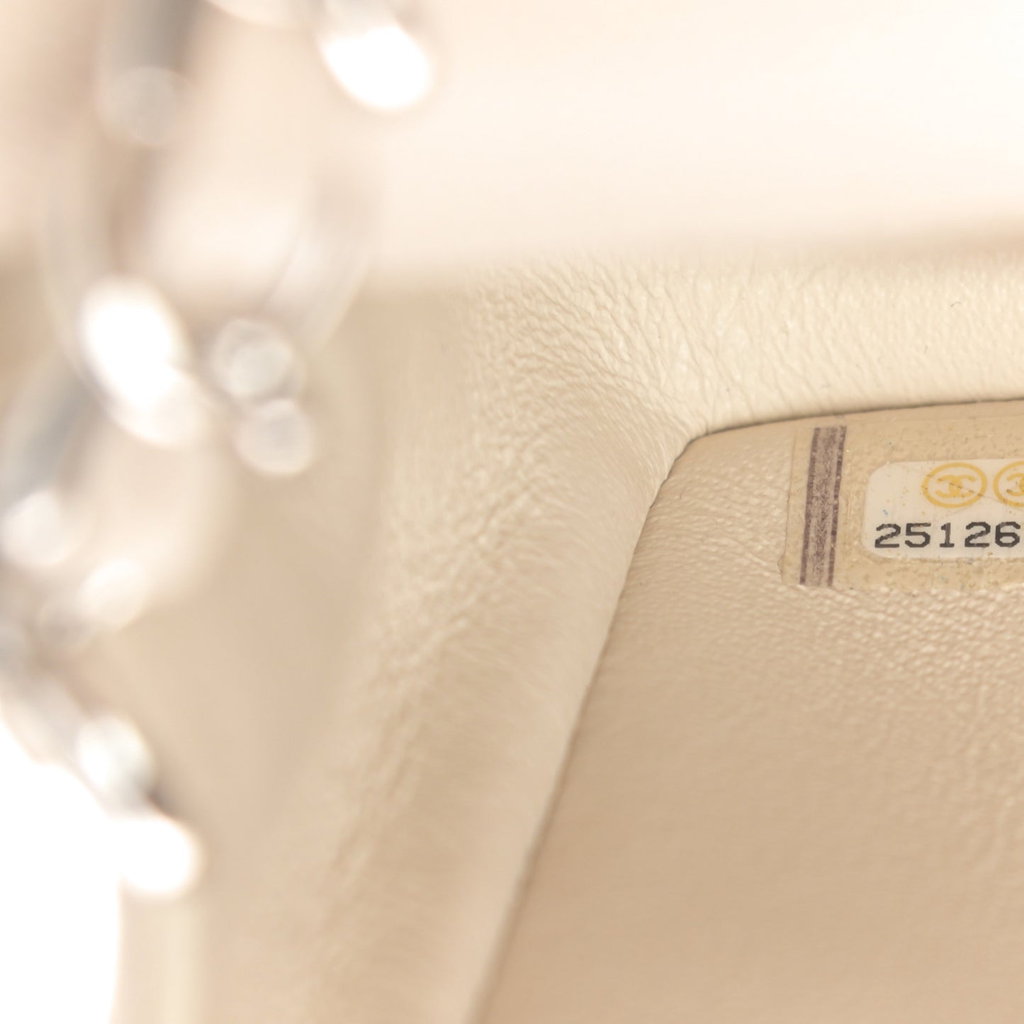 Caviar Quilted Mini Rectangular Flap Light Beige