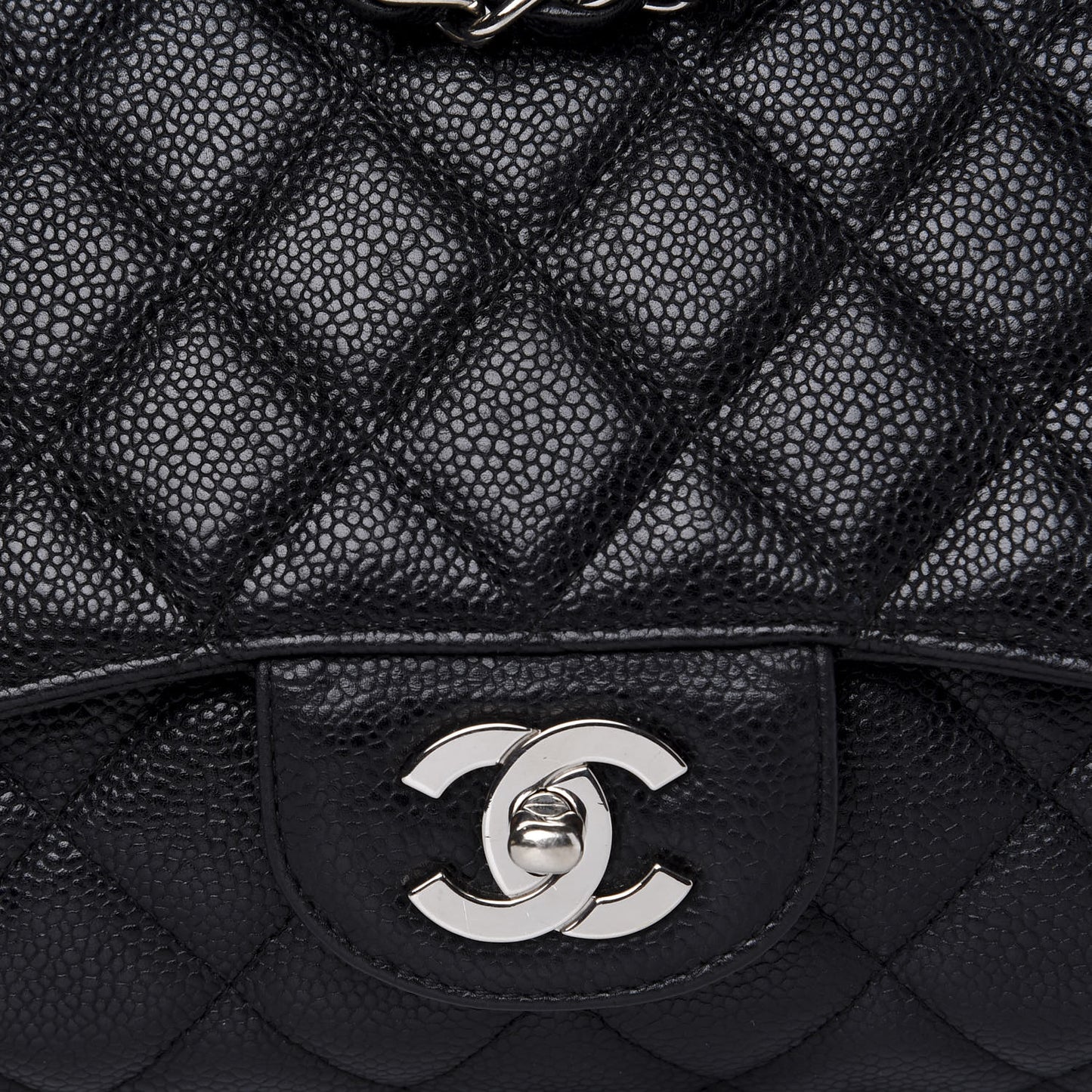 Caviar Quilted Jumbo Single Flap Black