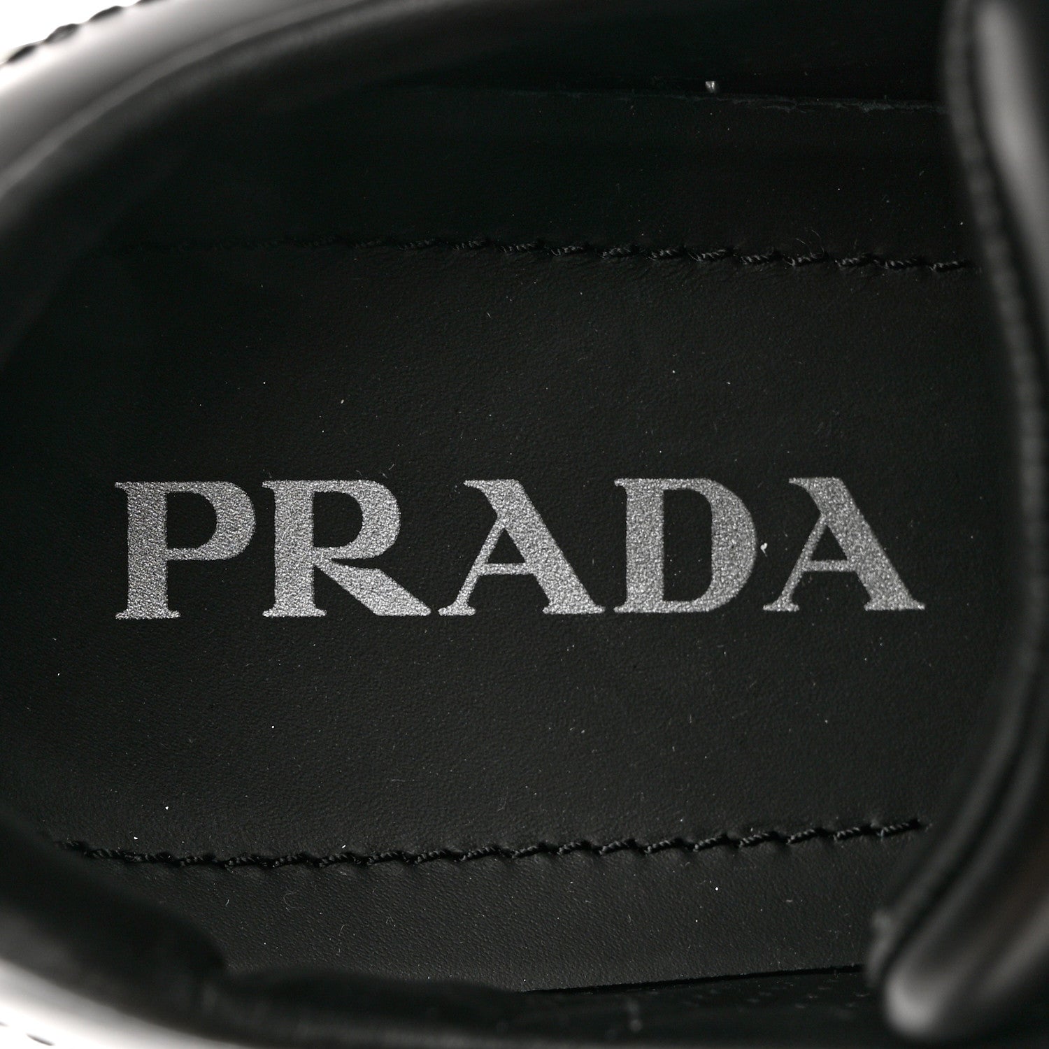 Prada Spazzolato Rois Triangle Womens Downtown Low Top 30mm Sneakers 40 Black White 7 of 9