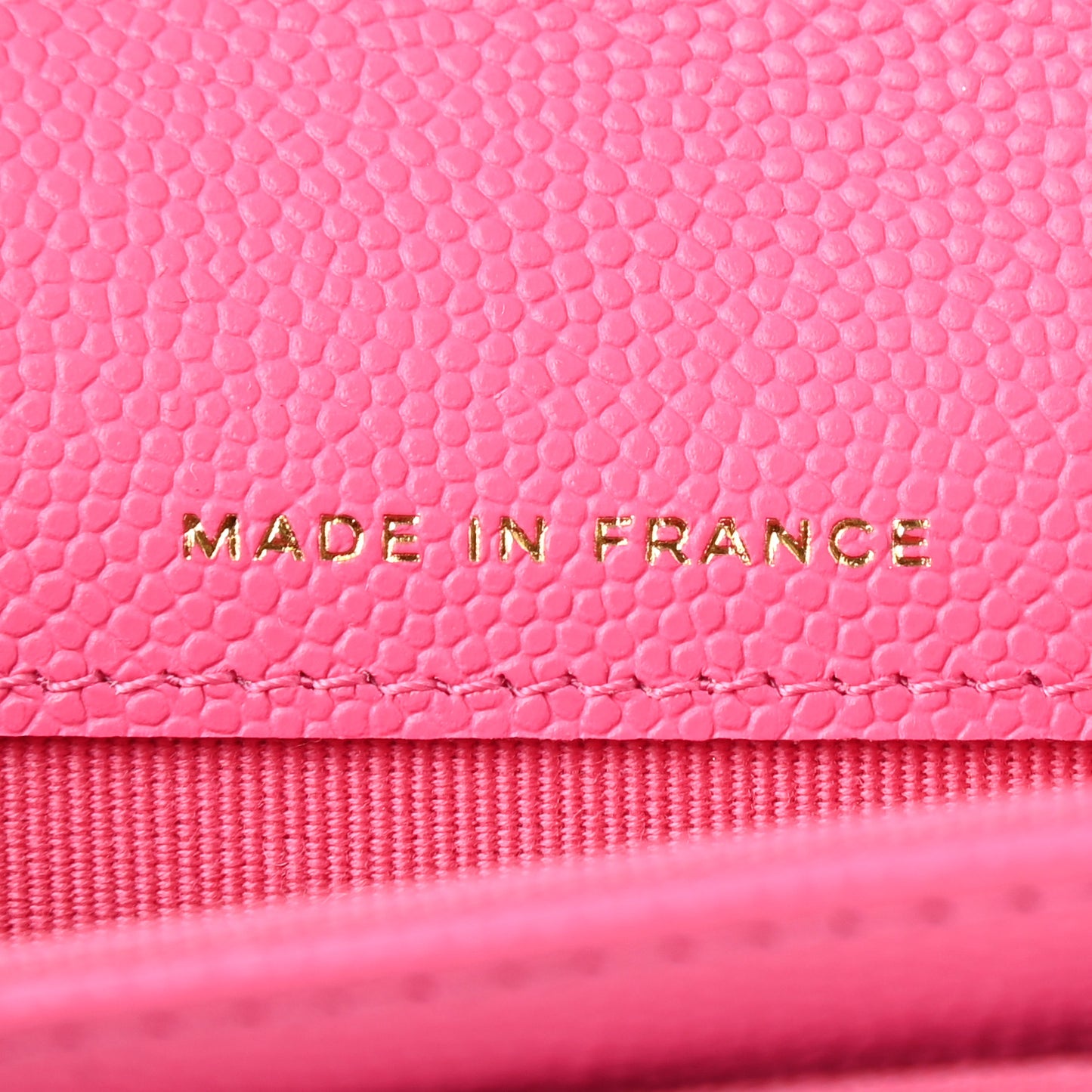 Caviar Quilted Flap Card Holder Wallet Pink