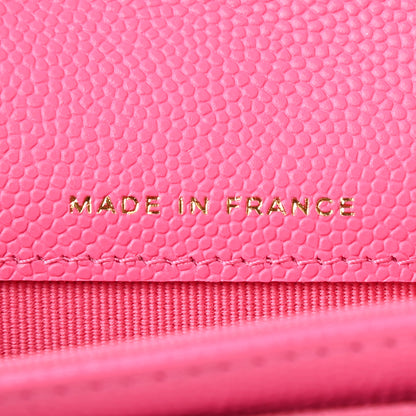 Chanel Caviar Quilted Flap Card Holder Wallet Pink 7 of 9