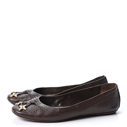 Louis Vuitton Calfskin Marguerite Ballerina Flats 36 Brown 3 of 10