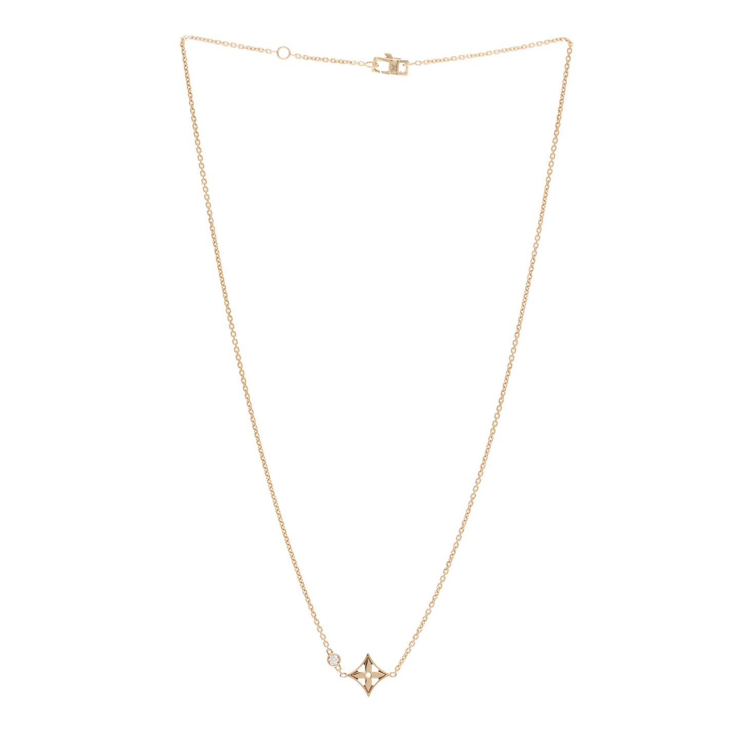 18K Yellow Gold Diamond Idylle Blossom Pendant Necklace