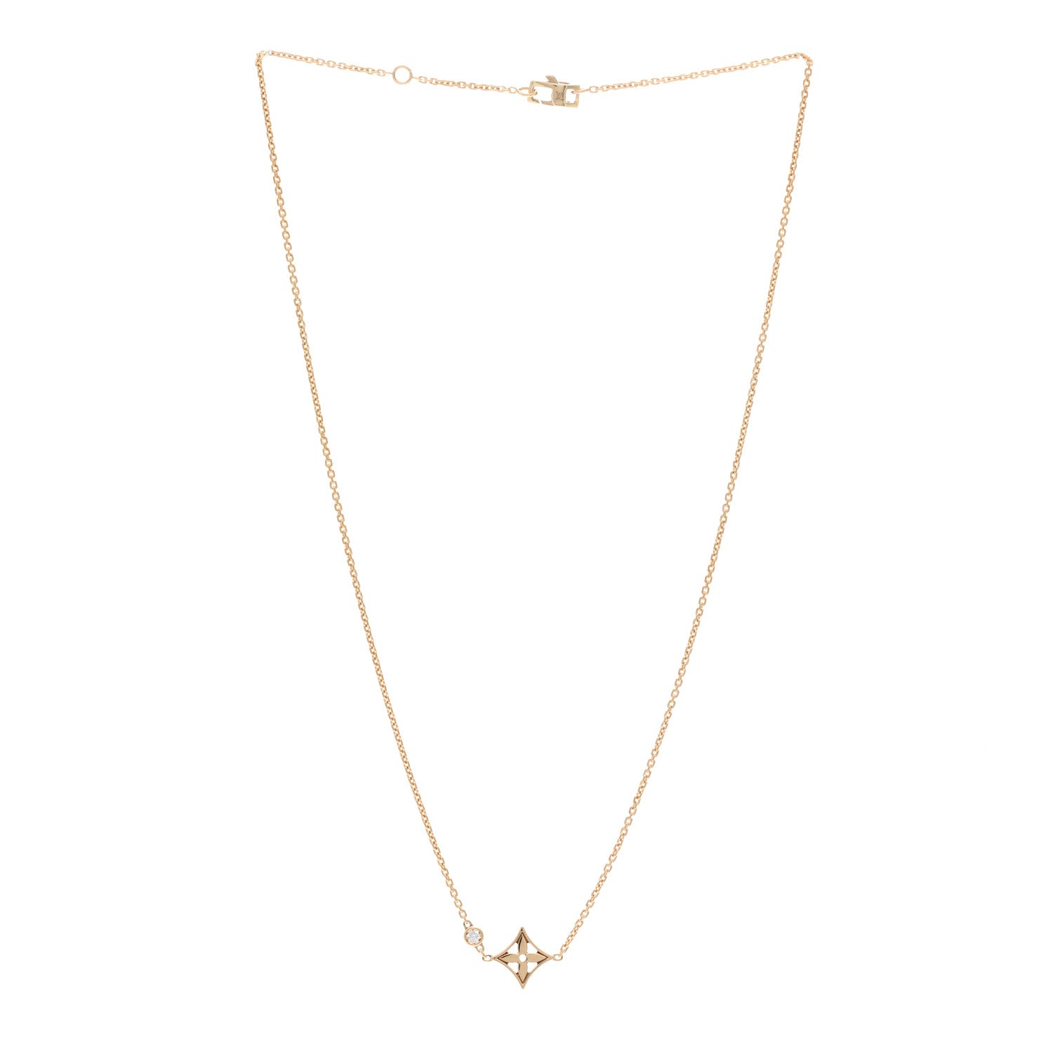 Louis Vuitton 18K Yellow Gold Diamond Idylle Blossom Pendant Necklace 3 of 4