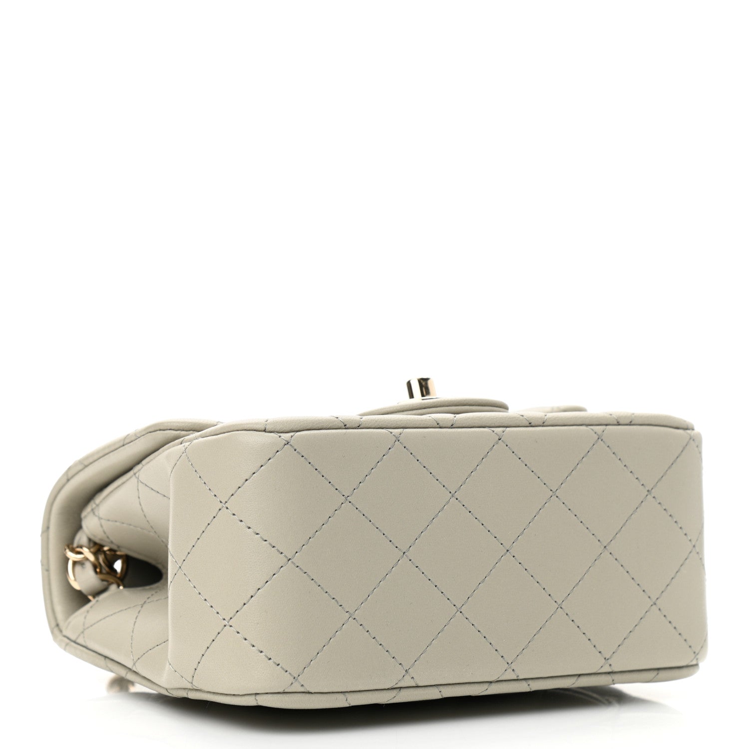 Chanel Lambskin Quilted Mini Square Flap Grey 4 of 11