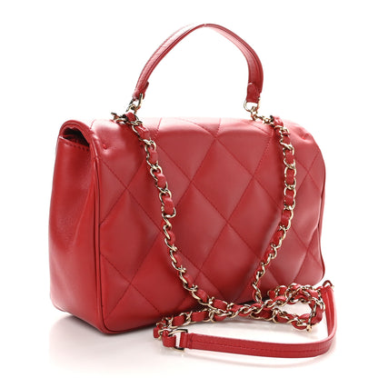 Chanel Lambskin Quilted Easy Carry Flap Red 3 of 10