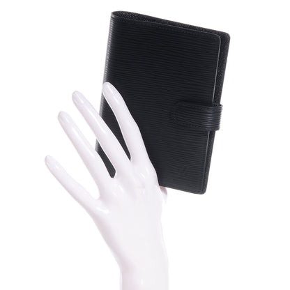 Louis Vuitton Epi Small Ring Agenda Cover Black 2 of 7