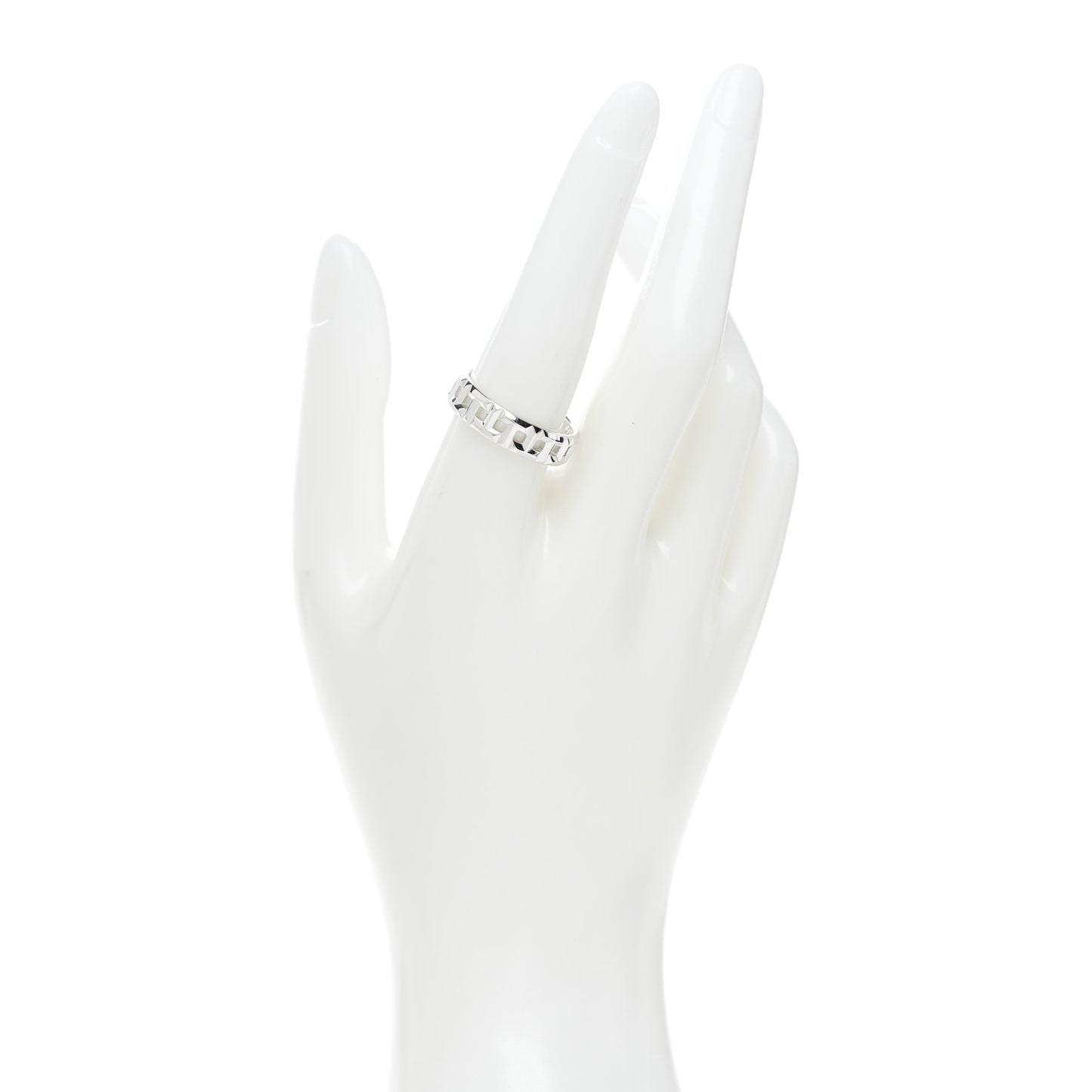 18K White Gold Wide T True Ring 58 8.25