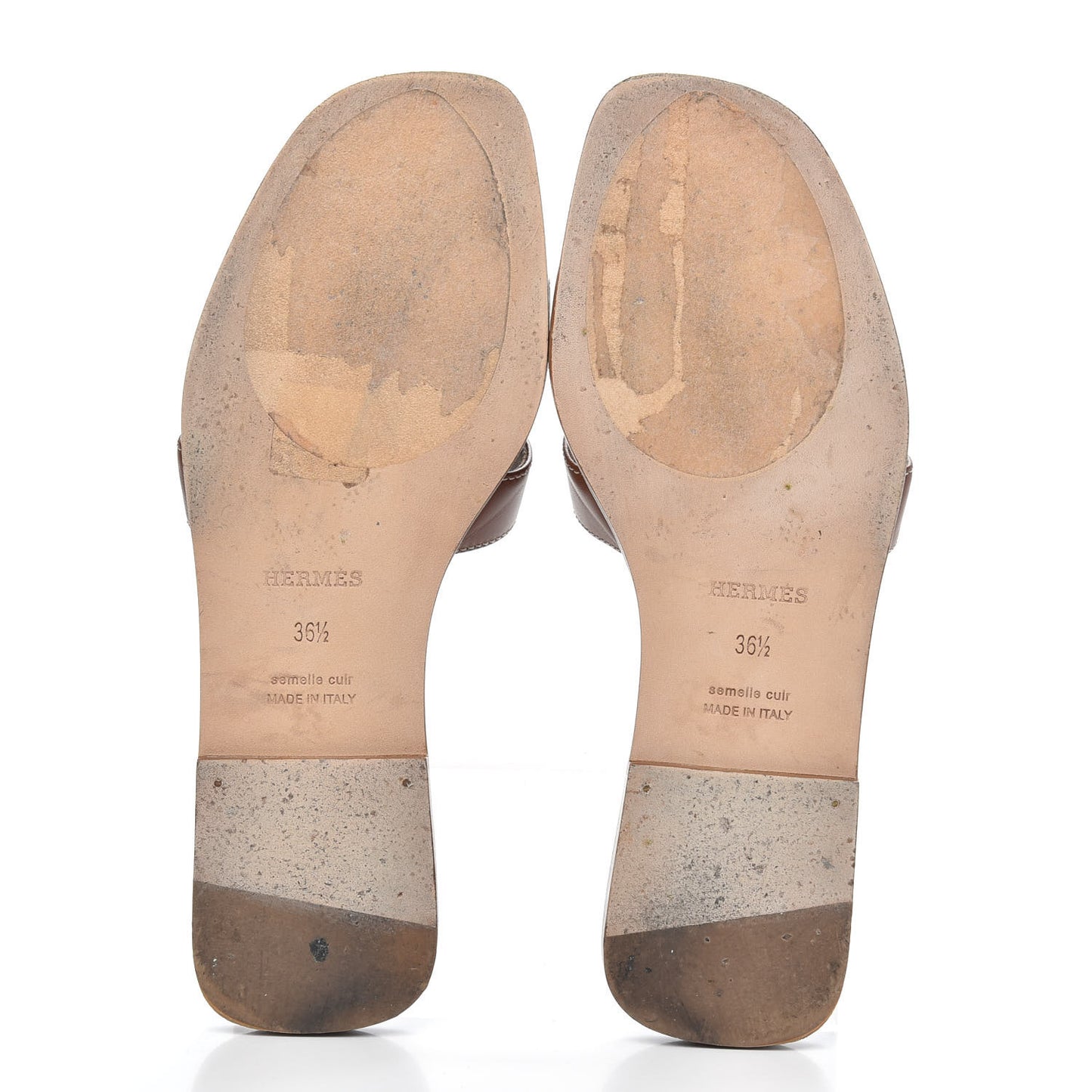 Box Calfskin Oran Sandals 36.5 Gold