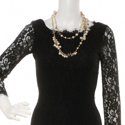 Chanel Classic CC Long Pearl Necklace Gold 2 of 7
