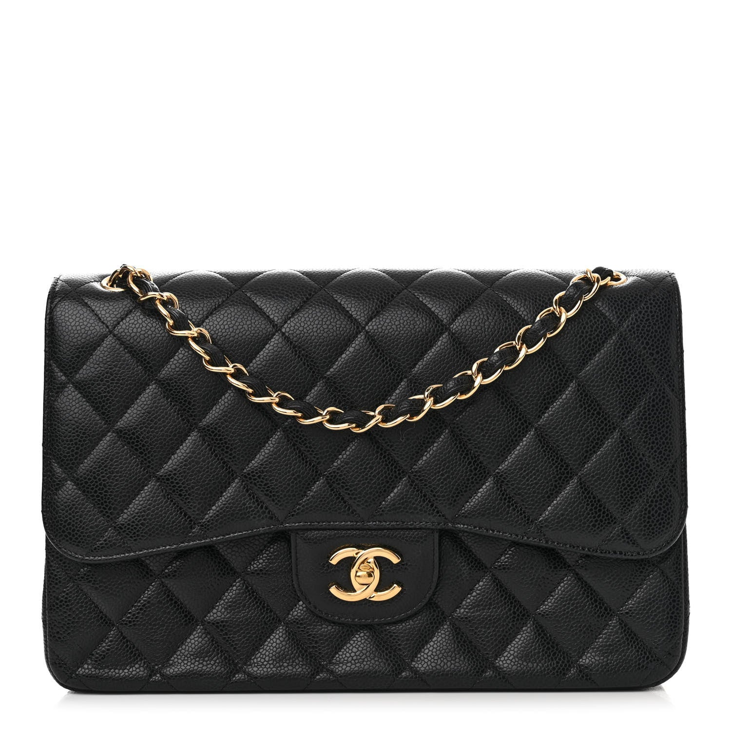 Chanel Caviar Quilted Jumbo Double Flap Black 1 of 11