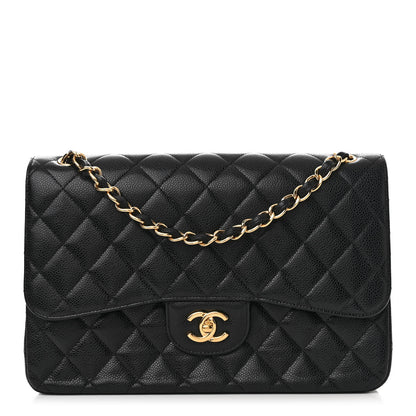 Chanel Caviar Quilted Jumbo Double Flap Black 1 of 11