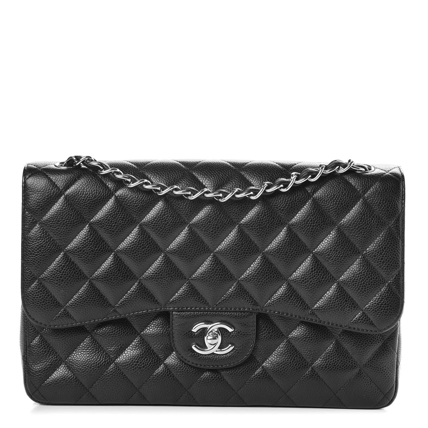 Chanel Caviar Quilted Jumbo Double Flap Black 1 of 16