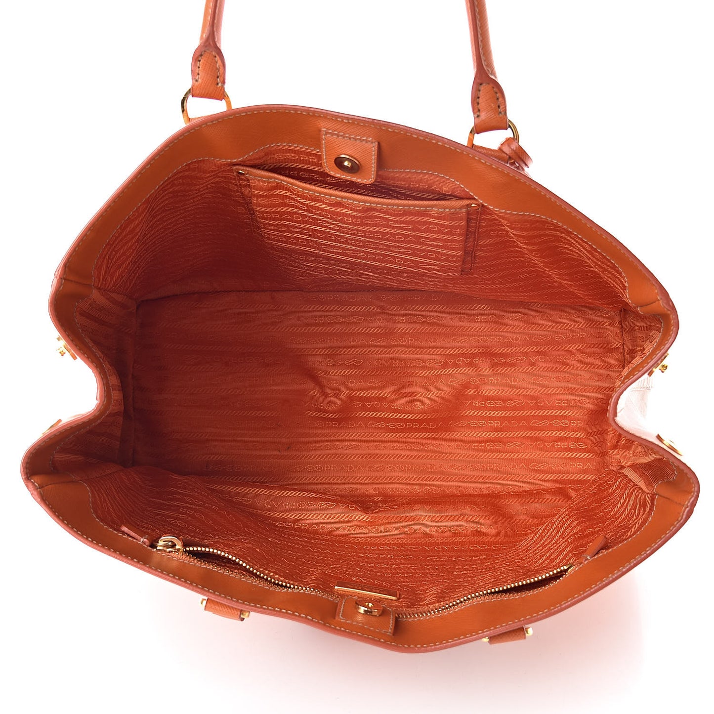 Saffiano Lux Large Tote Papaya