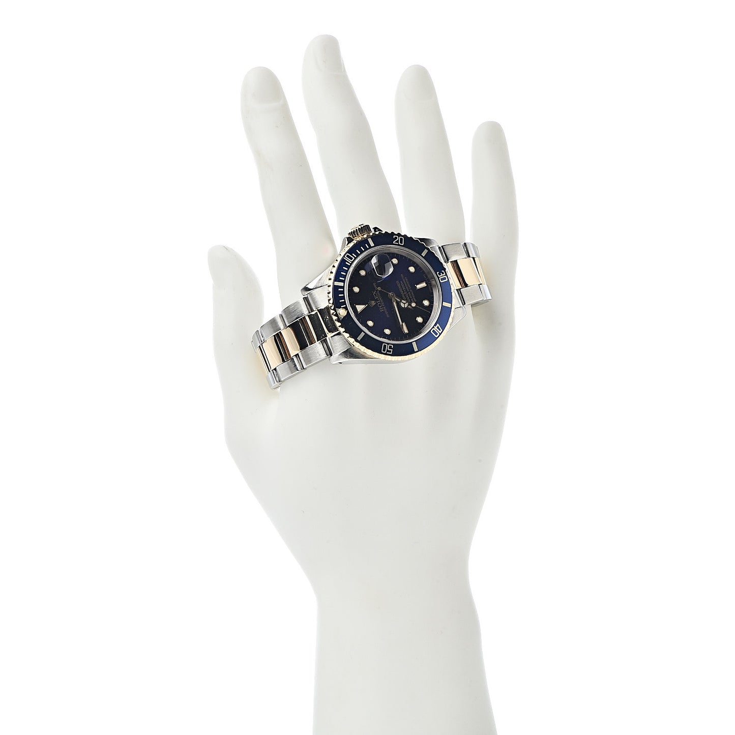 Stainless Steel 18K Yellow Gold 40mm Submariner Date Watch Royal Blue 16613