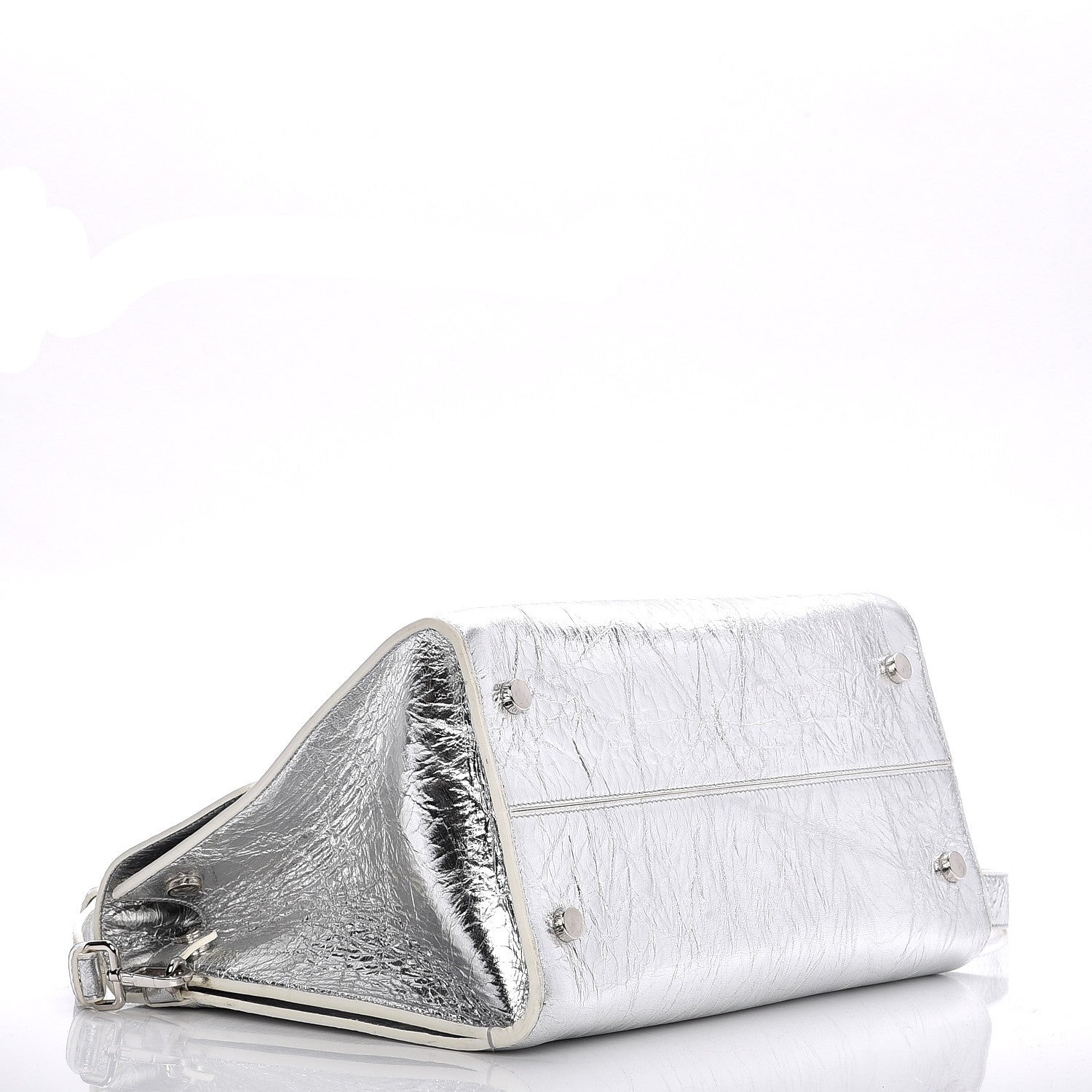 Christian Dior Metallic Calfskin Medium Diorever Flap Silver 4 of 13