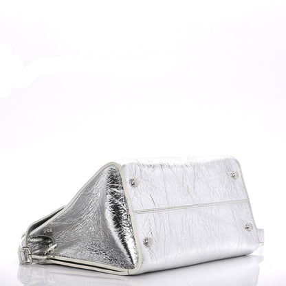 Christian Dior Metallic Calfskin Medium Diorever Flap Silver 4 of 13