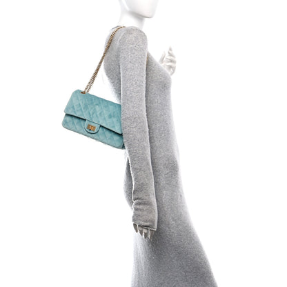 Chanel Velvet Quilted 2.55 Reissue 225 Flap Light Blue 2 of 11