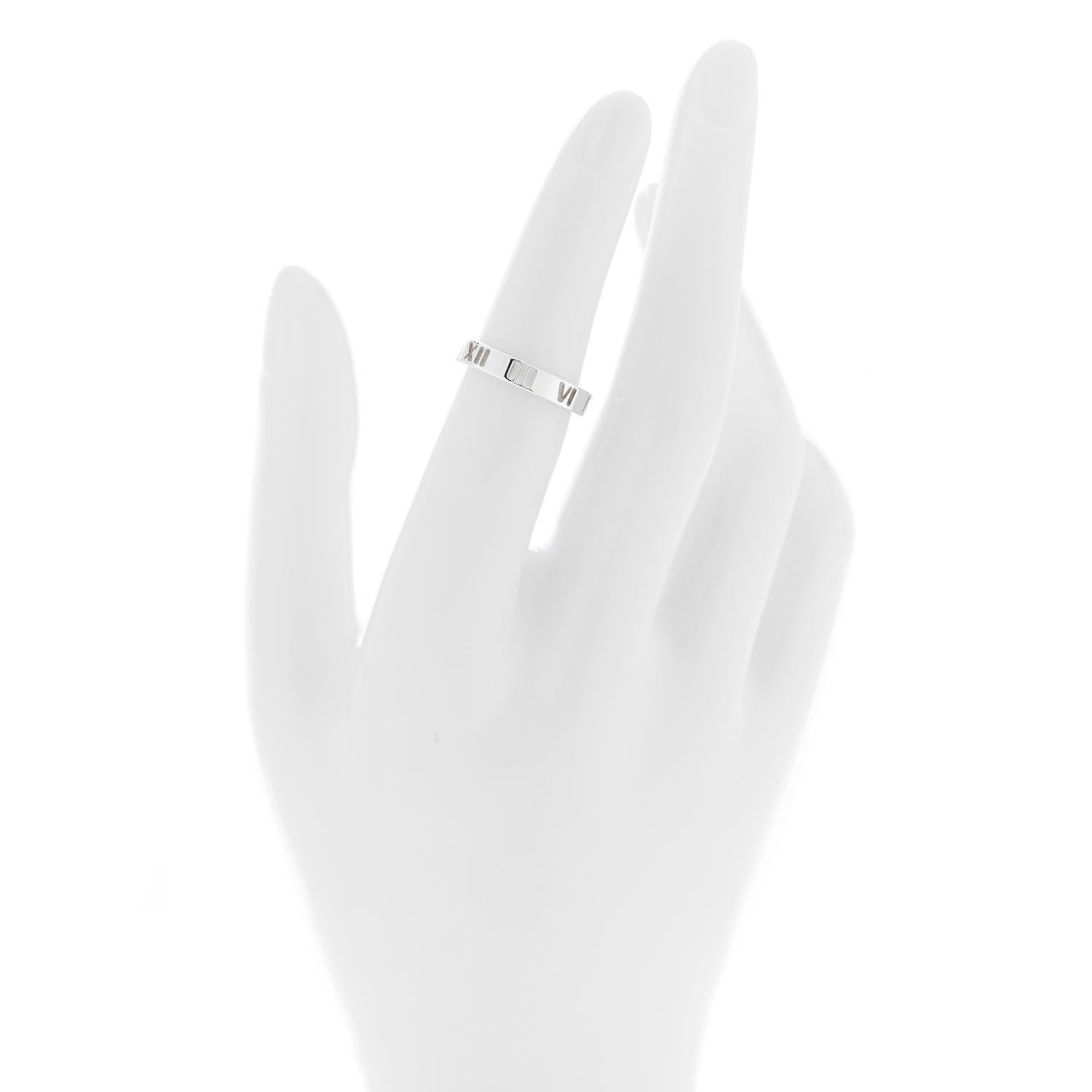 Tiffany Sterling Silver Narrow Atlas Pierced Ring 50 5.5 2 of 5